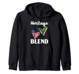 Half African Half American USA Flag South Africa Zip Hoodie