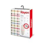 Rayen Ironing Board Cover, 3 layers: Foam, flannelette and 100% cotton fabric, Coloured Stripes, 150 X 55