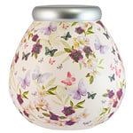 Pot Of Dreams Smash Money Box Savings Jar, Ceramic, Butterfly Floral