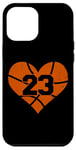 iPhone 12 Pro Max Basketball Number 23 Jersey Funny Basketball Heart Game Day Case