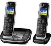 PANASONIC KX-TGJ422EB Cordless Phone - Twin Handsets, Black, Black