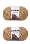 Bernat Lot de 2 pelotes de laine de sable pour couverture - 300 g - Polyester - 6 super volumineux - 200 m - Tricot, crochet, artisanat et amigurumi