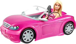 BARBIE DOLL & GLAM CONVERTIBLE CAR  3+ BRAND NEW IN BOX MATTEL