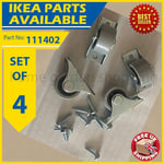 111402 x 4 (109041 x 8) IKEA Small Furniture Wheels with Self-Tapping Screws