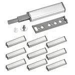 N/A 10 PCS Push to Open Door Catches Cupboard Magnetic Push Close Door Catches Heavy Duty Latches Push to Open Latch Catch No Handle for Closet Cupboard Drawer Kitchen Cabinet Door, Grey