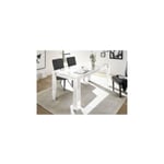 Azura Home Design - Table à manger extensible luther en blanc 137-185x79x90 cm