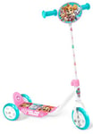 Trottinette 3 Roues Paw Patrol Fille Ajustable en Hauteur. Large Plateau Anti-dérapant. Poignées Anti-pincement. Roues PVC. Plaque décorée, Rose-Bleu