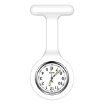 Vicloon Montre à Gousset D'infirmière, Infirmière Montre Broche en Silicone avec Broche pour Infirmières et à Tout Autre Professionnel de la Santé Blanc