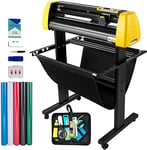 VEVOR Plotter de Découpe Vinyle 870 mm, Traceur de Coupe pour l'Impression de Vinyle, Découpe Automatique des Contours de Caméra, Écran LCD, Force et Vitesse Réglables, Compatible avec Windows