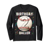 It's My 2nd Birthday Baseball 2 Year Old Boy Girl Long Sleeve T-Shirt