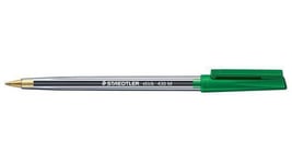 STAEDTLER 430 Stick Ballpoint Pen 1.0mm Tip 0.35mm Line Green (Pack 10) - 430M-5