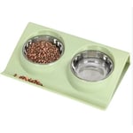 Zxpasra - groofoo Gamelle Chat Chien,Bol pour Animaux de Compagnie Set, Gamelle Double Nourriture Inclinable à 15° Double Gamelle Chat Surélevée pour