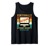 Mens Funny Quote Virtually Awesome Internet Security Specialist Tank Top