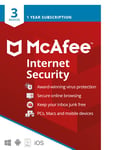 McAfee Internet Security 2024 | 3 Devices | Antivirus Internet Security Software | Windows/Mac/Android/iOS | 1 Year Subscription | Download Code