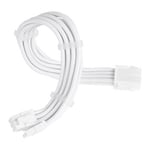 SilverStone PP07E 6+2 Pin (PCIe) White PSU Extension Cable