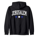 Jerusalem Classy College Retro Style Novelty Souvenir Zip Hoodie