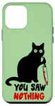 iPhone 12 mini Funny Black Cat You Saw Nothing Case