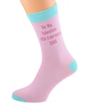 Unisex Pink & Blue Be My Valentine Personalised Dated Adult Socks - X6N689