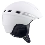 CGM Premier Casque Ski Adulte Unisexe, Blanc Mat, M (54-58cm)