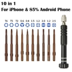 Tournevis Torx Magnétique Croisé Outils D'ouverture D'embout Pour Iphone,Samsung Huawei Xiaomi Téléphone Portable Démonter Outil À Main Ouvert - Type For Android Phone