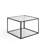 DUX - Alberto Glasbord 60 x 60 cm, Svart - Sängbord - DUX Design Team - Svart - Glas/Metall