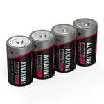 ANSMANN D Size Batteries [Pack of 4] Long Lasting Alkaline Disposable D Type Battery For Digital Cameras, Flashguns, Toys, Audio Devices and Radio Controls