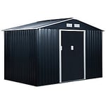 OutSunny Garden Shed 1.95 x 2.77 x 1.92 m Light Grey