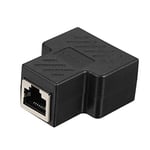 HUIOP RJ45 Splitter Adaptateur Connecteur 1 à 2 Ports Femelles pour CAT 5 / CAT 6 / CAT 7 LAN Ethernet Câbles Socket Splitter Hub PC Ordinateur Portable Routeur Contact Fiche Modulaire,Adaptateur RJ45