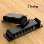 Enrouleur de câble USB Flexible en Silicone,organisateur de câbles,support de fil Flexible,Clips rangés pour souris,clavier,protection des écouteurs - Type A-5 holes