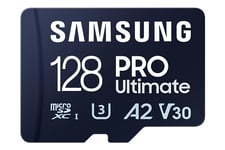 Samsung Carte Mémoire MicroSDXC, PRO Ultimate MB-MY128SA/WW, 128 Go, vitesse de lecture jusqu'à 200 Mo/s, fournie avec adaptateur SD