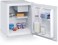 SEVERIN Réfrigérateur, Pose libre, Longueur 43,9cm, 43L, Freezer 5L, Porte réversible, Classe F, 100 kWh/an, 40 dB, Blanc, KS 9827