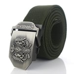 WOAIXI Canvas Belt, Fashion Men'S Women Canvas Web Belts Army Tactical Military Belt Fashion Metal Buckle Jeans Belt For Unisex Outdoor Street Style Wild Waistband,Army Green,150Cm