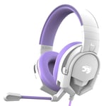 IMYB Gaming Headset with Microphone, Stereo Wired Noise Cancelling Over-Ear Headphones with Mic for Pc, Ps5, Xbox One Series X/s, Ps4, Computer, Laptop, Mac, Nintendo, Gamer (Purple)