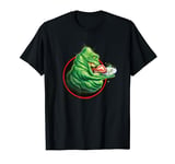 Ghostbusters Vintage Slimer Snacking Retro Badge T-Shirt