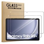 WFTE [Lot de 2 Verre Trempé pour Samsung Galaxy Tab A9 Plus 2023 11 Pouces, (SM-X210/X216/X218), 0,26mm Film de Protection d'écra Haute Transparence à 99%, Anti-Trace Protecteur avec Dureté 9H Glass