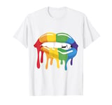 Love in Colors LGBT Pride Love Rainbow Flag Lips T-Shirt