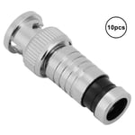 10pcs BNC Compression FR Coaxial Q9 Adapter For RG59 CCTV Systems Tools