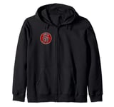 Ninjutsu Bujinkan Symbol ninja Dojo training kanji vintage Zip Hoodie