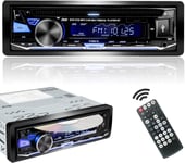 Autoradio Bluetooth USB CD/DVD Lecteur,1 Din Radio RDS FM AM MP3 SD AUX Mains-Libres