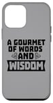 Coque pour iPhone 12 mini Gourmet des mots et de la sagesse Citation du professeur