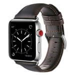 Crazy Horse Apple Watch Series 4 44mm klockarmband i koskinn - Svart