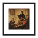 Cuyp Joseph Interpreting Dreams Baker And Butler 8X8 Inch Square Wooden Framed Wall Art Print Picture with Mount