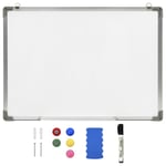 Magnetisk whiteboard vit 90x60 cm stål