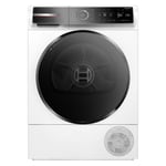 Bosch Series 8 9kg Heat Pump Tumble Dryer - White WQB246C9GB