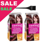 L'Oreal Casting Creme Gloss 554 Spicy Chocolate Hair Color 2-Pack