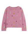 JoJo Maman Bébé Baby Bunny Embroidered Cardigan, Pink