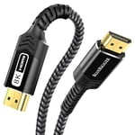 BlueRigger 8K Certified HDMI Cable - 2M (8K 60Hz Ultra HD, 48Gbps High Speed, eARC, HDR10, 4:4:4, HDCP 2.3) - Compatible with Game Consoles, HDTV, Apple TV, Monitor, Blu-Ray