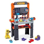 VTech - Mon Super Établi Interactif, Bricolage Enfant, Jeux Éducatifs, Jeu de Construction Autonome, 96 Pièces et Accessoires de Jeu, Cadeau Garçon et Fille de 3 Ans à 7 Ans - Contenu en Français