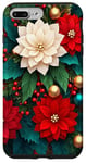 iPhone 7 Plus/8 Plus Red Poinsettia Winter Christmas Botanical Xmas Flower Case