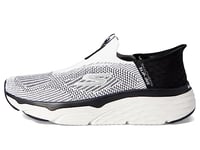 Skechers Homme Max Cushioning Slip-ins – Athletic Slip-on Chaussures de Course à Pied avec Mousse à mémoire de Forme Basket, Blanc/Noir, 40 EU